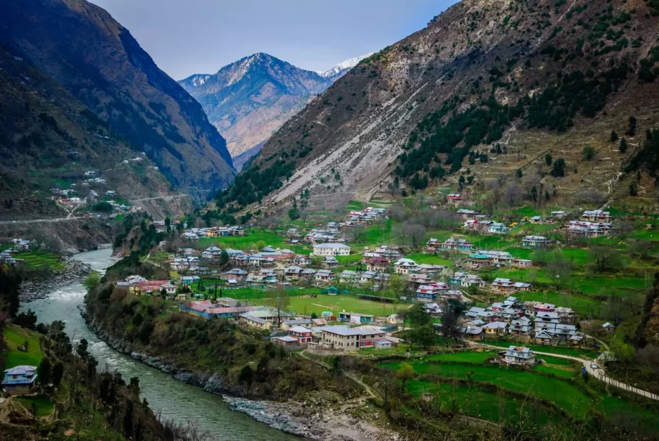 scenic view of bandala valley with moutains in the rear view