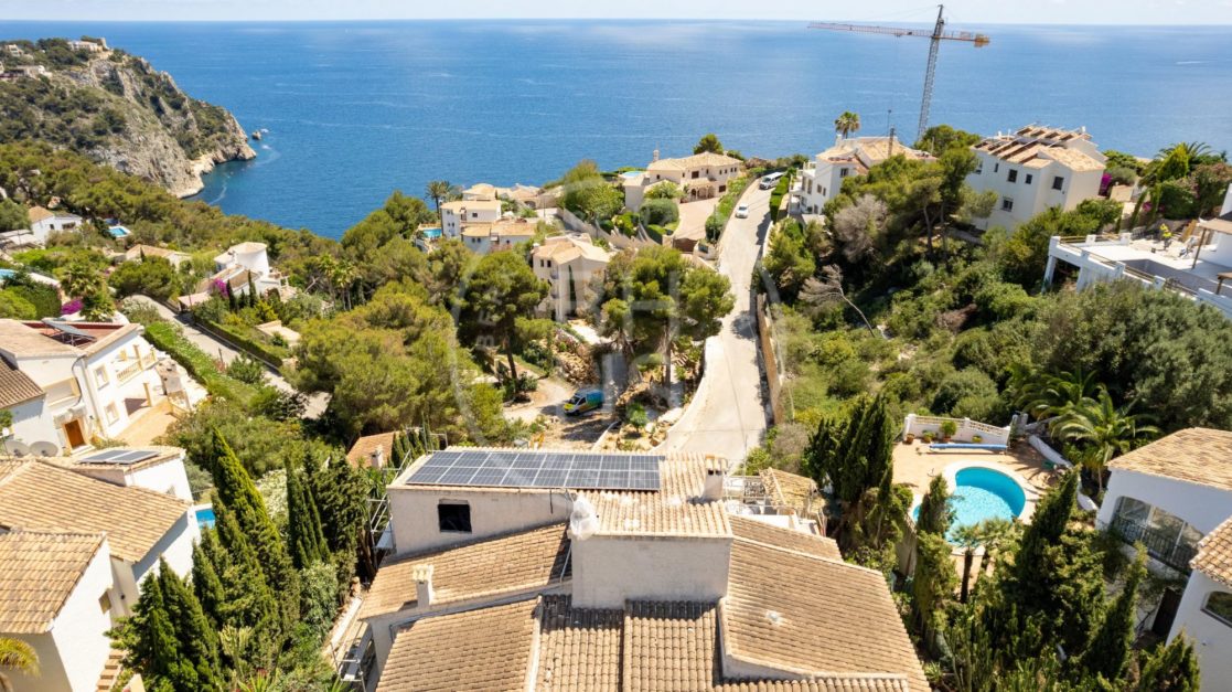 sea view from the rooftop of a house in spain