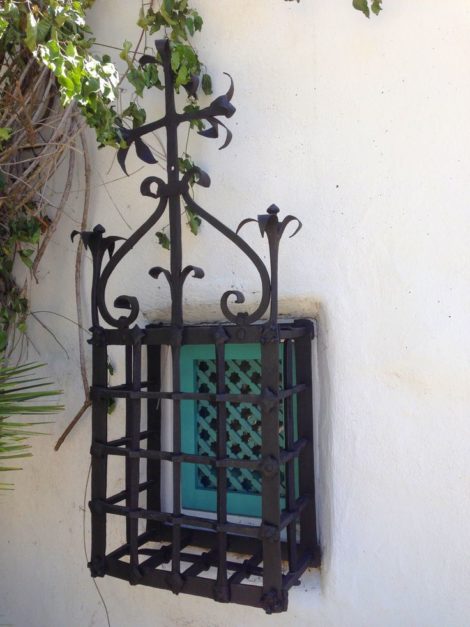 wrought iron Spanish window