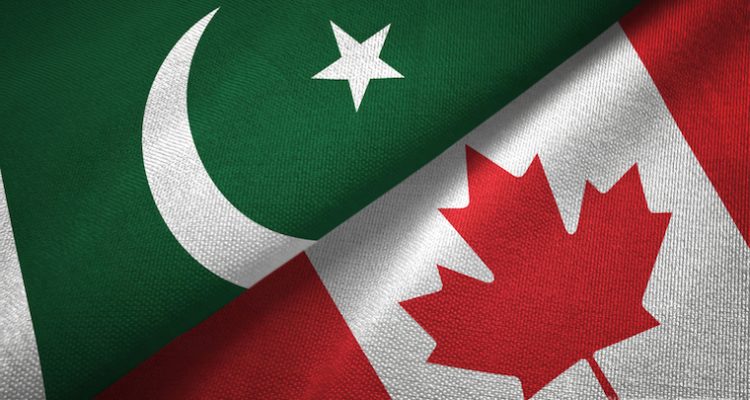 Pakistani and Canadian flag in one image