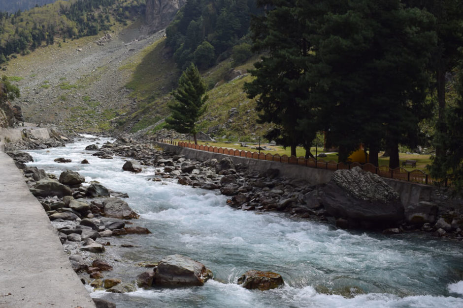 Jhelum River flowing in the valley