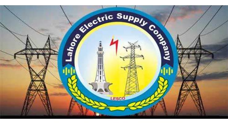 LESCO logo over image of power lines