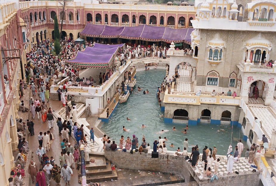 People gathered at Guru Nanak in Hassan Abdal