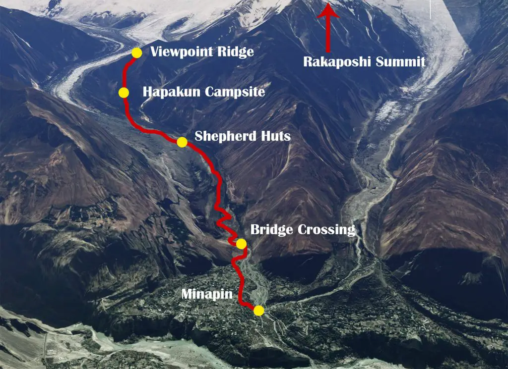 Rakaposhi Base Camp Map