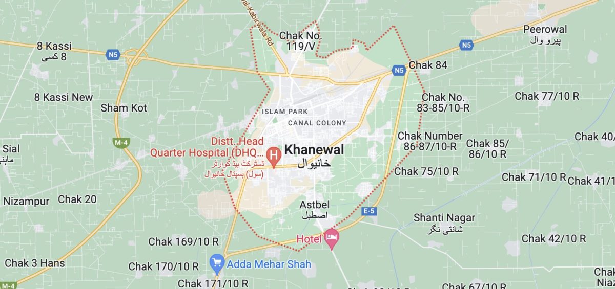 khanewal map