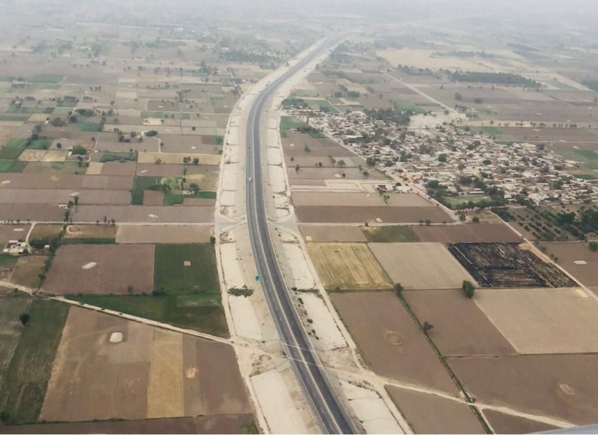 aerial view of lodhran khanewal carriageway