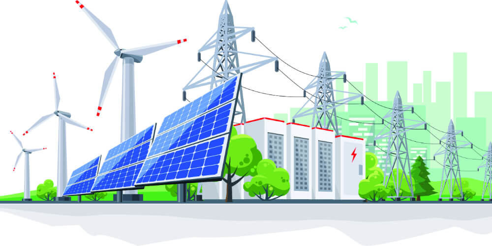 animation of renewable energy generation