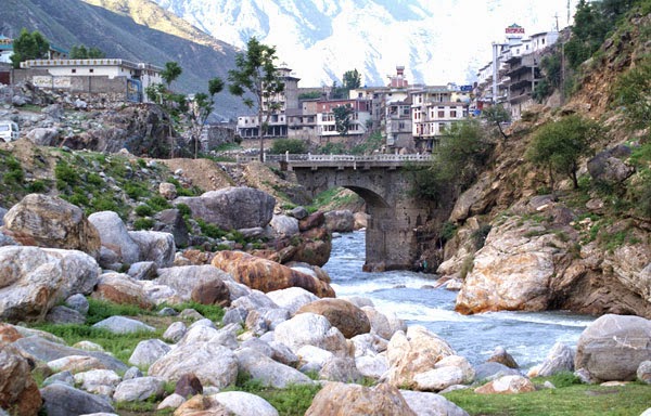 besham city stream and bridge