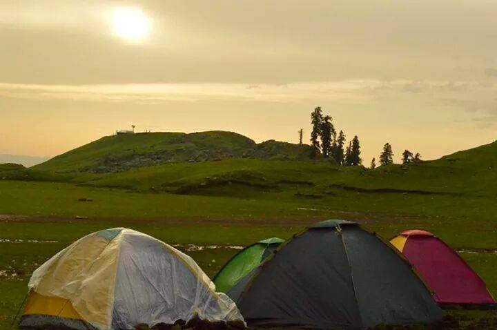 camping at ganga choti