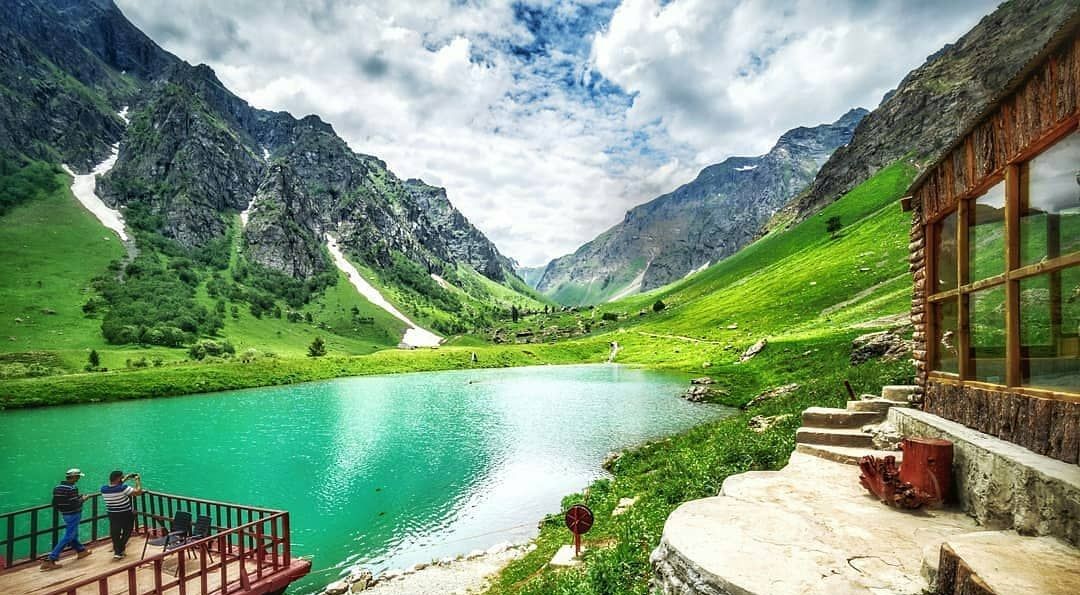 A view of Rainbow lake in astore