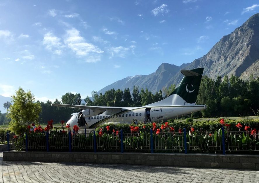 plane parked at Gilgit Airport