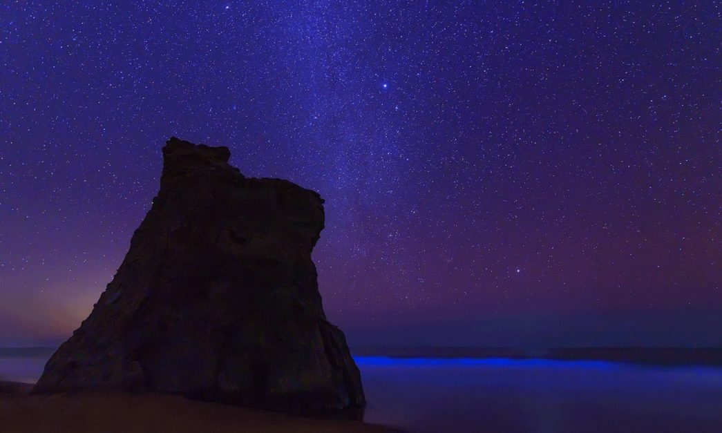 stars at night on Sapat Beach blauchistan