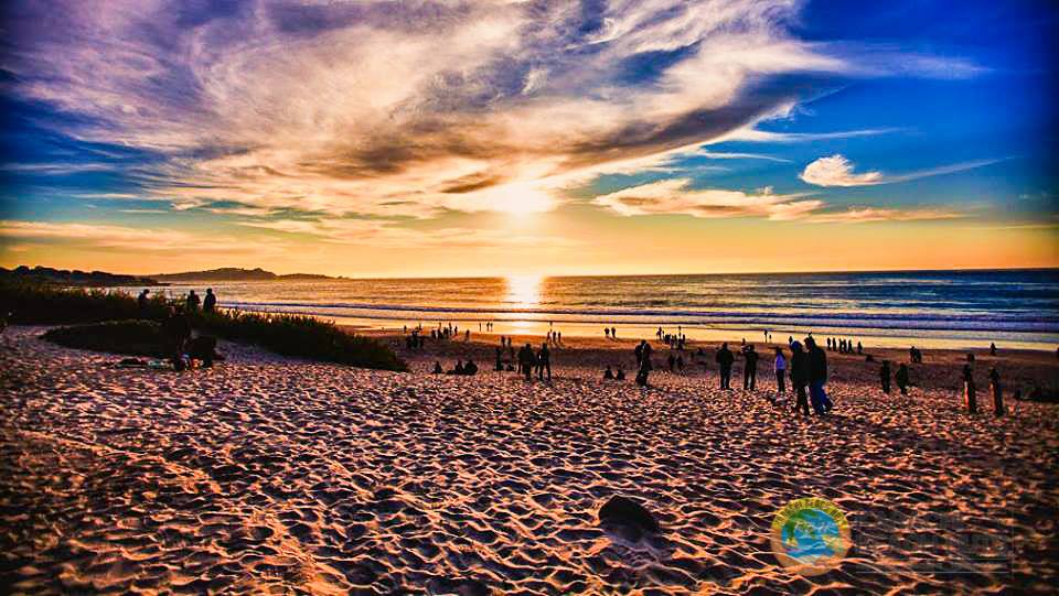 sunset at sandspit beach