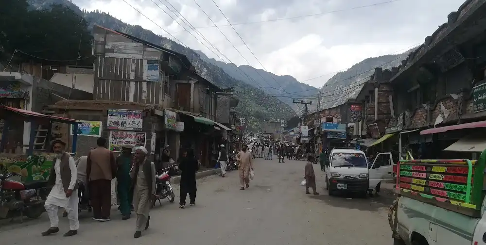 People hustling and bustling in Kalam Bazaar