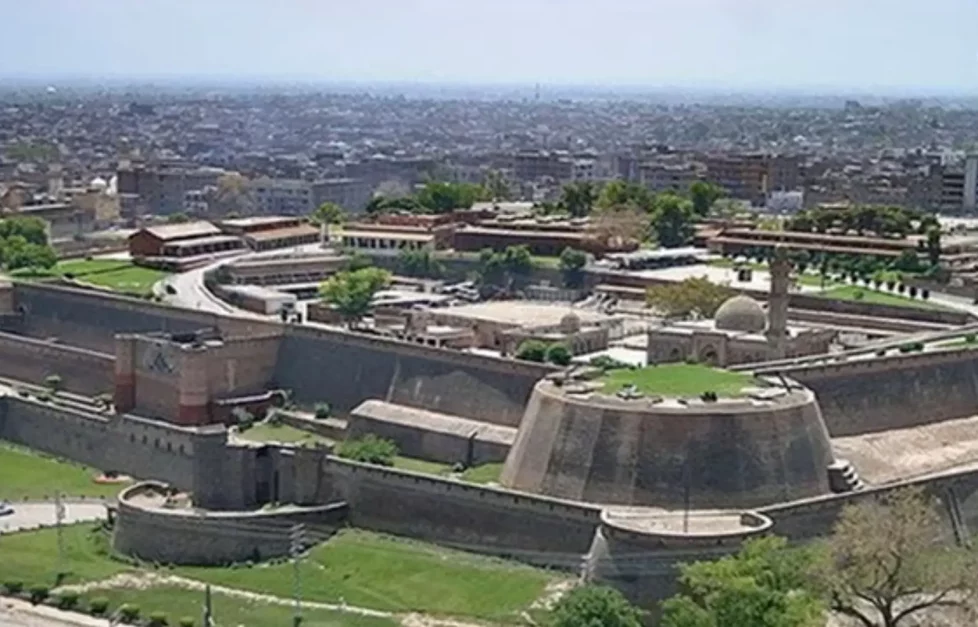 Qila Bala Hisar aerial view