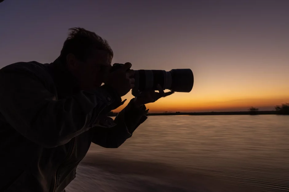 a person doing nature photography