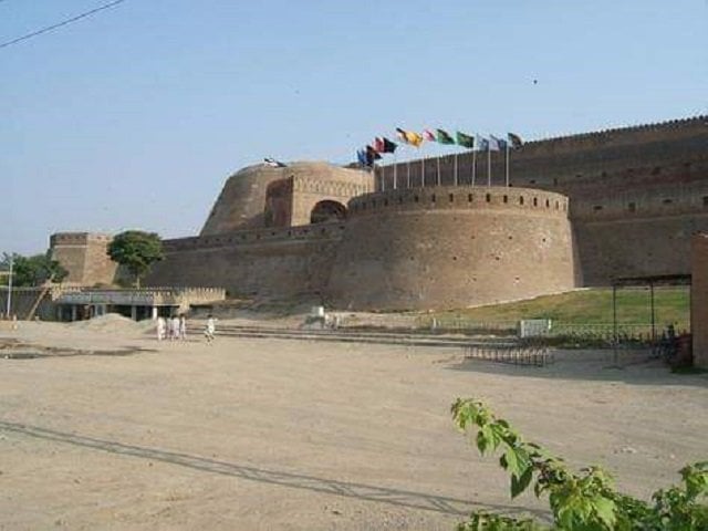 exterior view of Qila Bala Hisar aerial view