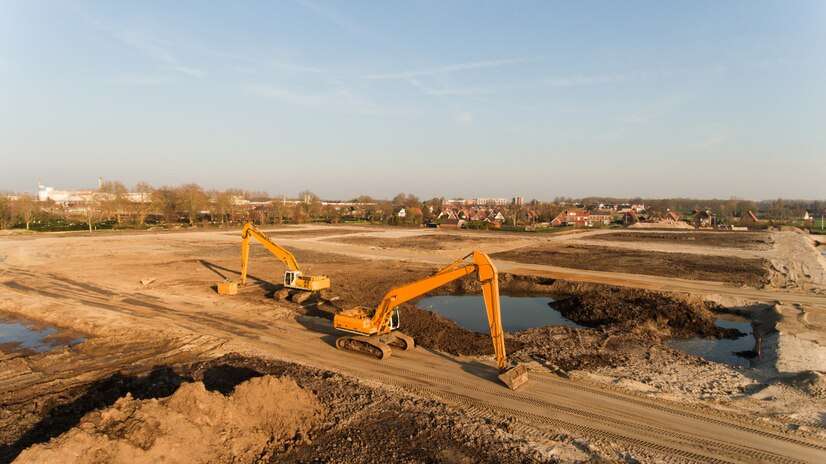 Under construction Site for Canal City 