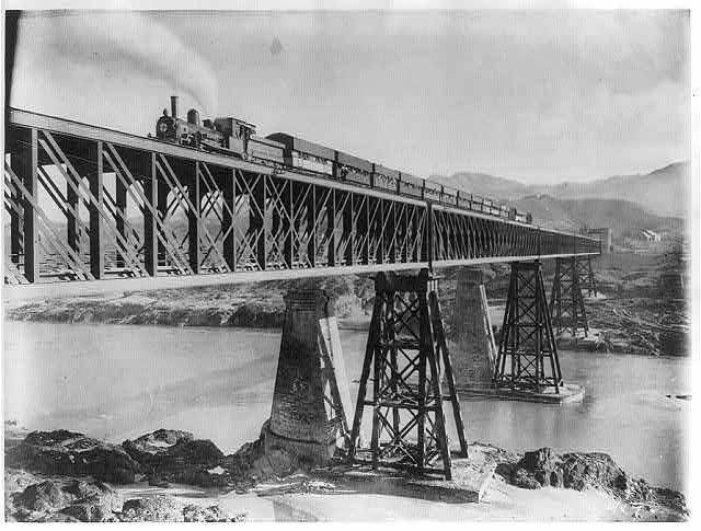 old black and white photo of Attock Bridge