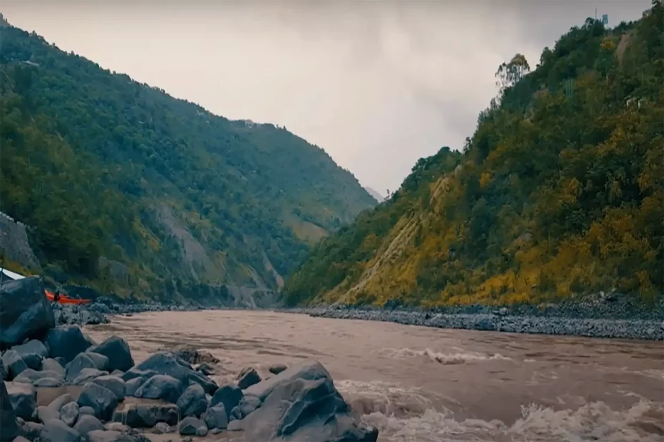 Neelum river at kohala bridge point