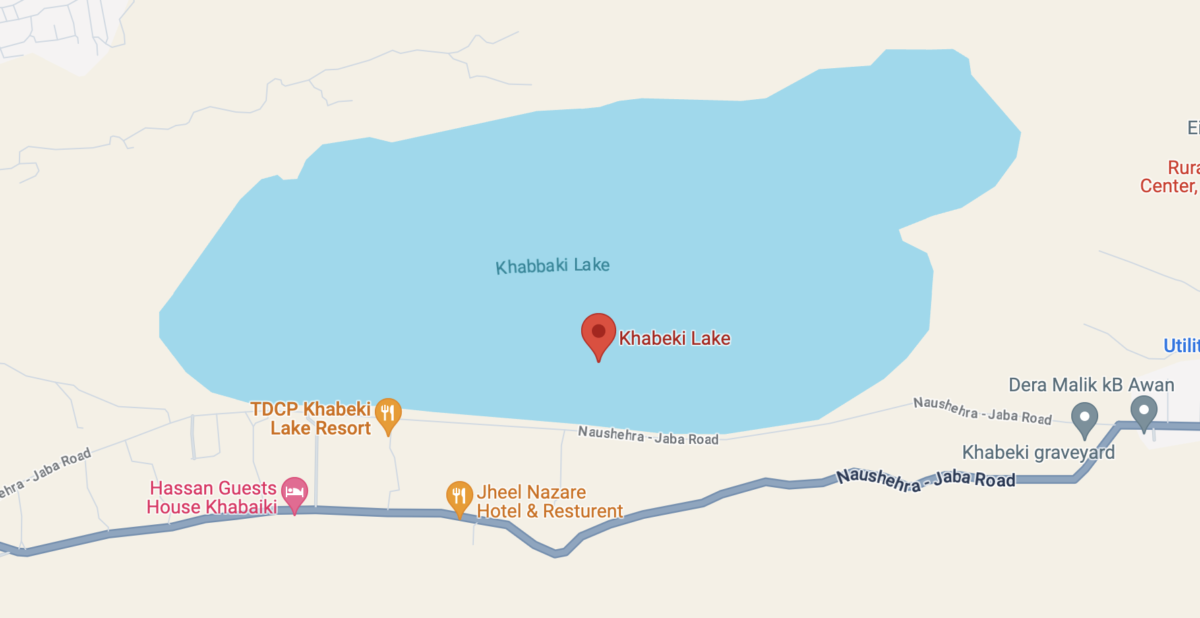 google map of khabeki lake