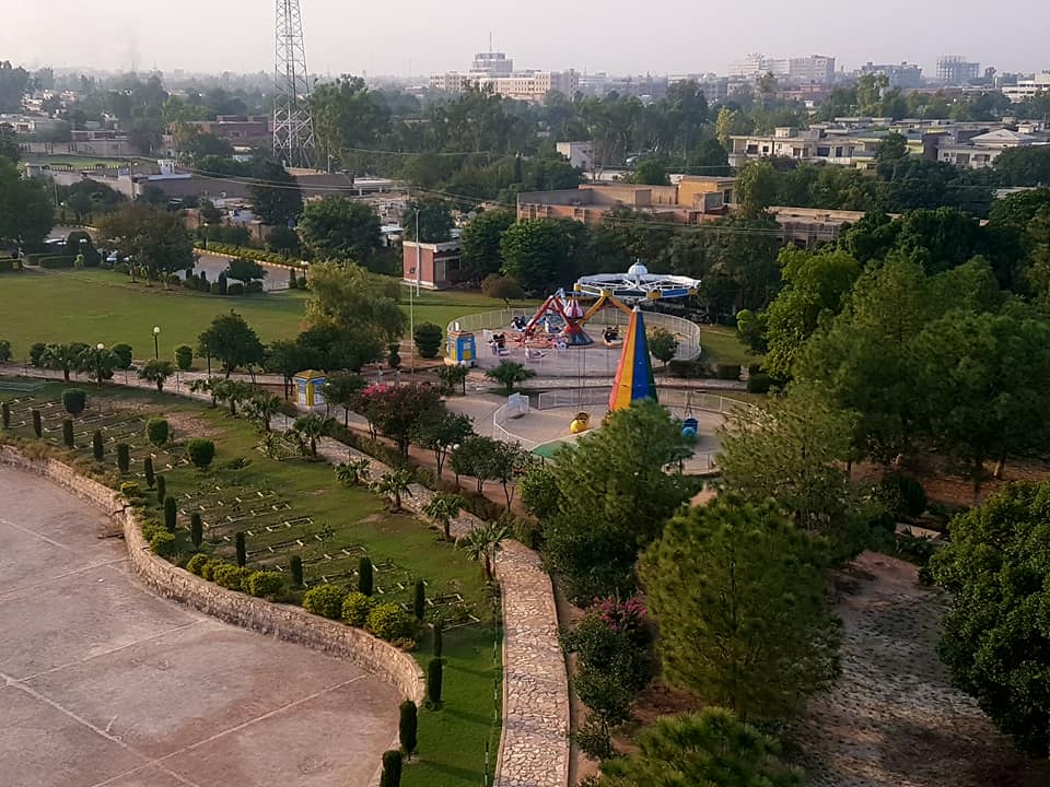 aerial view of tatara poark peshawar