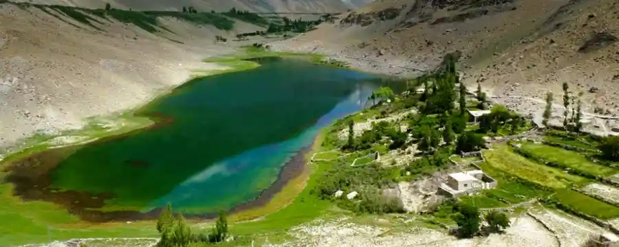 drone image of Borith Lake