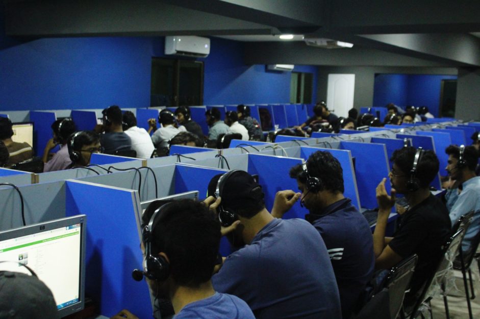 Employees working in a Nexus BPO Solution call centre