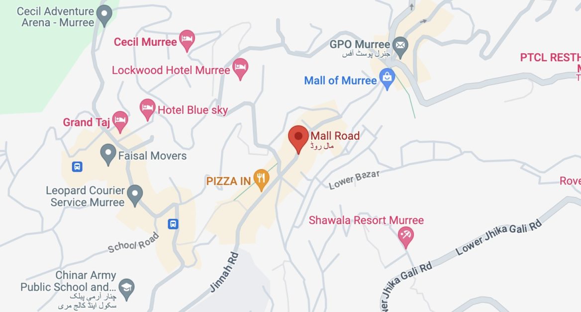 map of murree mall road