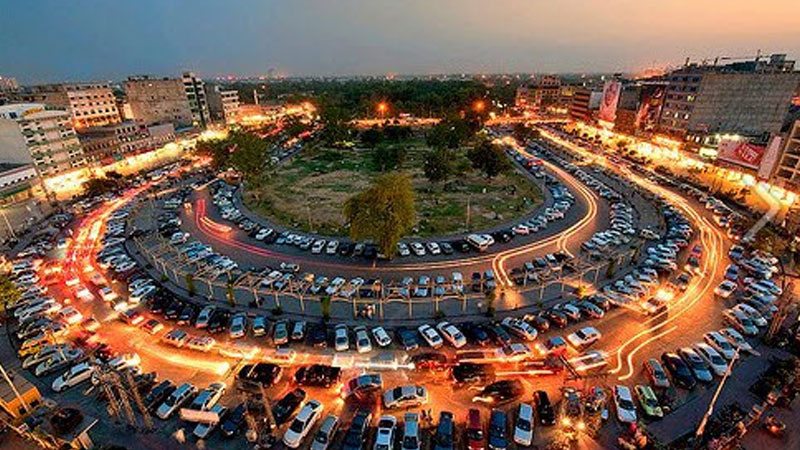 night view of lahore