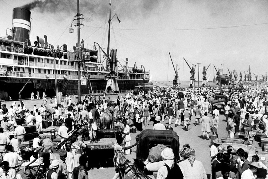 the hindus leaving from kemari port for bombay after independence