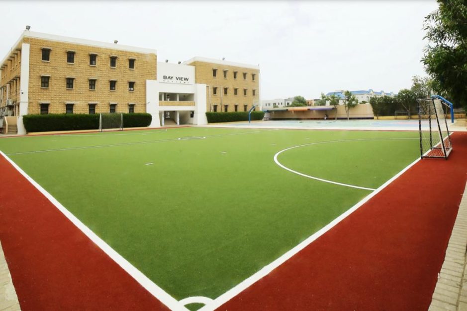 Bay View High School and mini football court