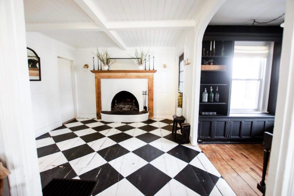 Checkerboard Charm flooring in a house