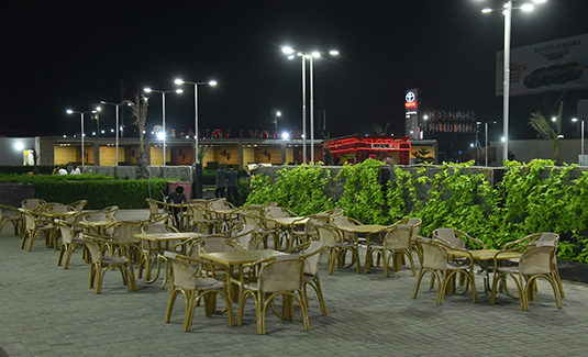 Shaheen Shinwari outside dining area