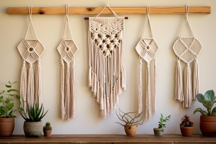 DIY macrame wall hanging craft 