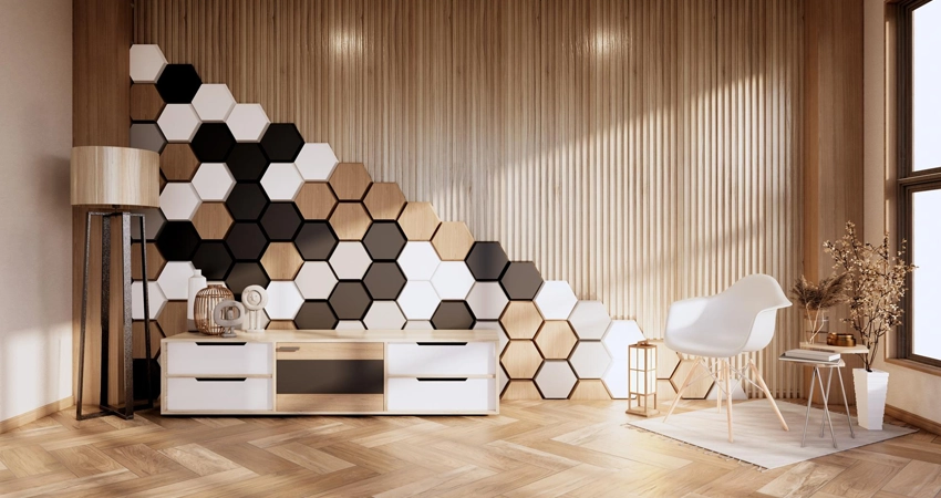 hexagonal shape wall panels