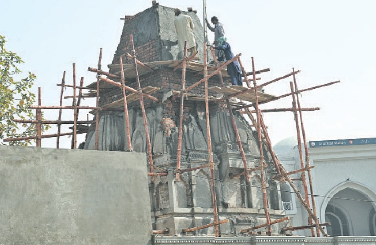 reconstruction of jain mandir lahore