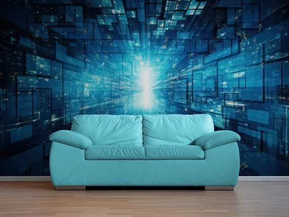 tech inspired 3d wall design