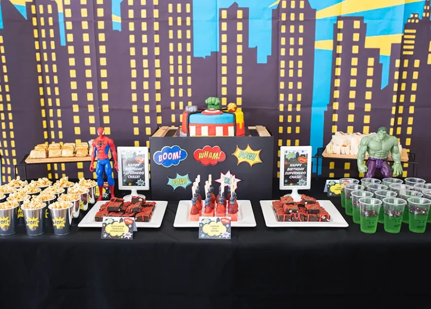 Marvel themed birthday party 