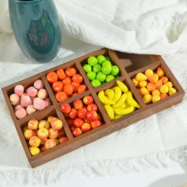 Fruits and vegetable in a wooden DIY box