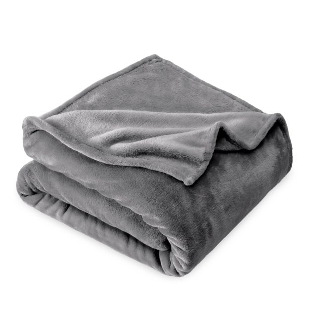 Gray Microfleece Blanket