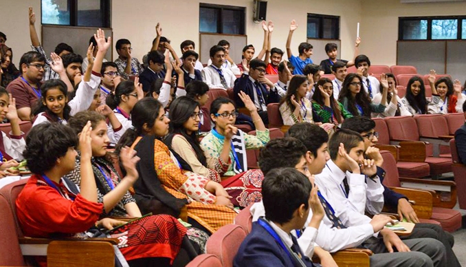 Students participating in class activities