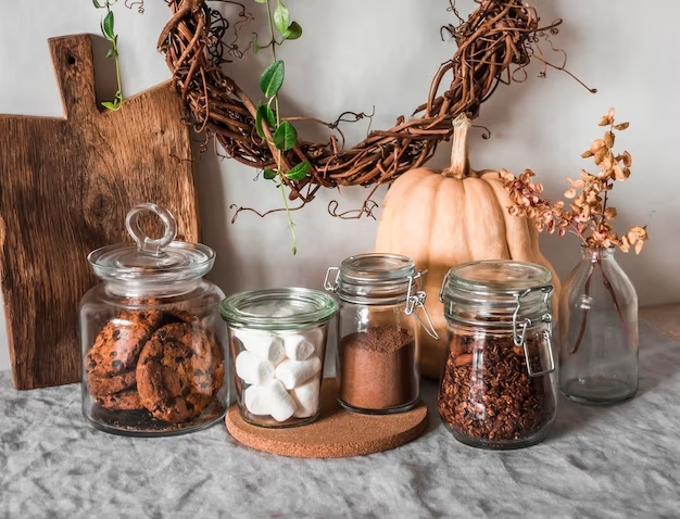 cookies-marshmellows-coffee-powder-in-glass-jars