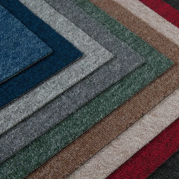 Carpet squares in different colours 