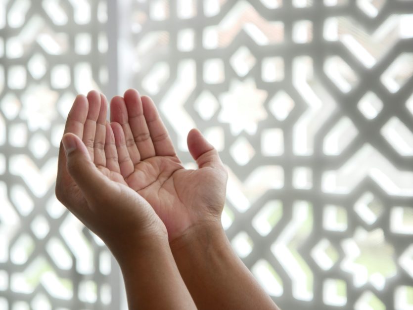 A man is praying 