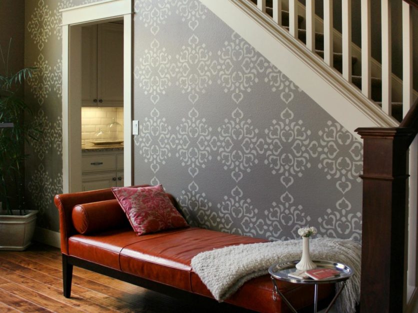 Stencil accent wall