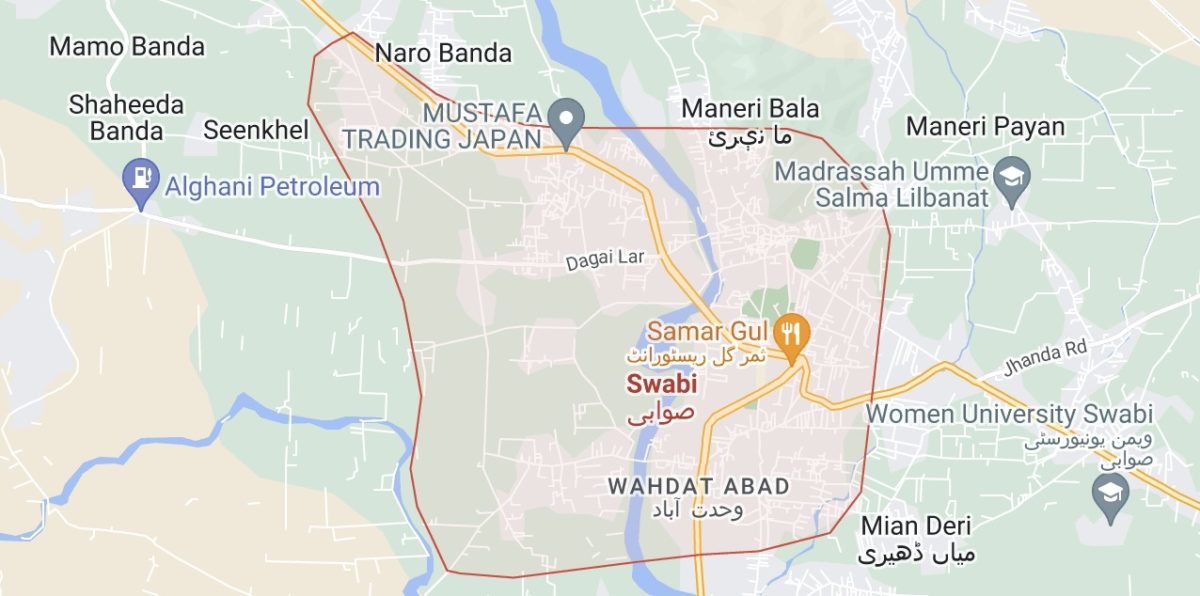 Google map of swabi