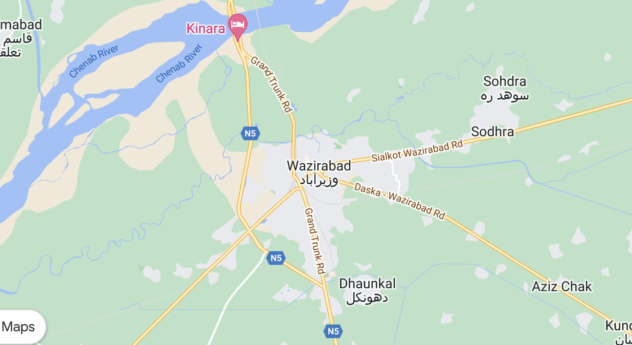 map of wazxirabad