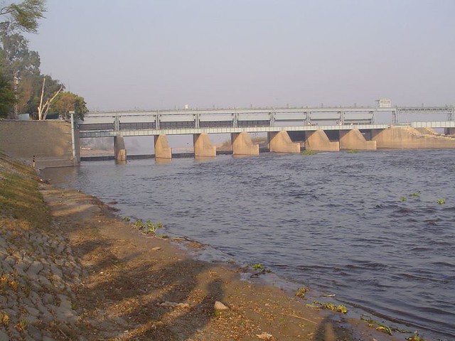 Sulemanki Headworks and a river