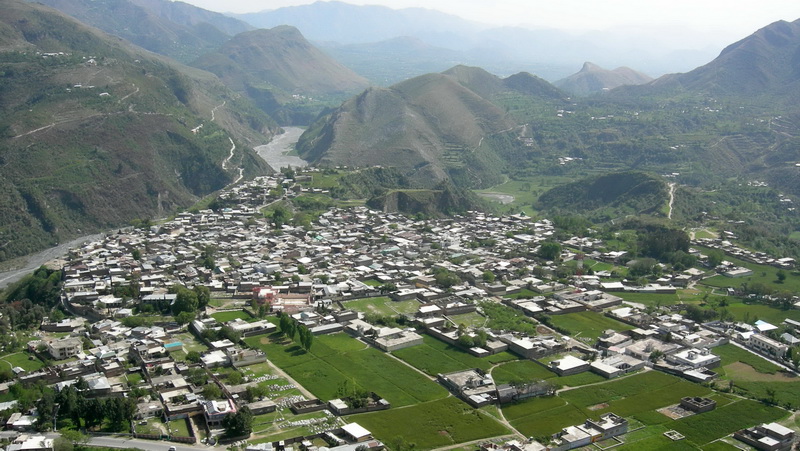 aerial view of Abbottabad pakustan